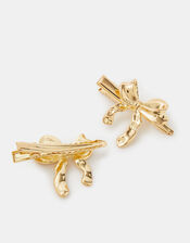 2-Pack Mini Bow Metal Hair Clips, , large