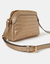 Quilted Crossbody Bag, Gold (GOLD), large