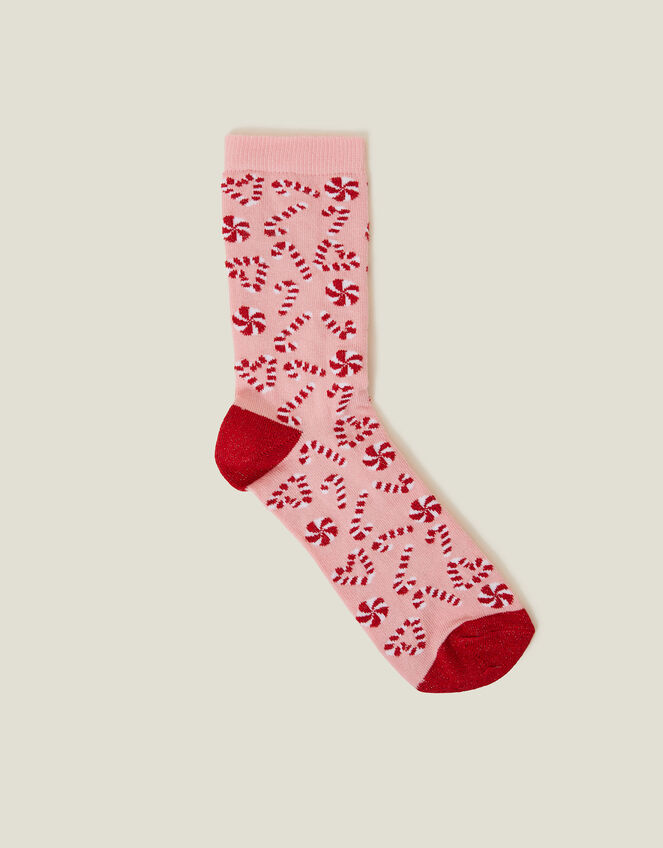 Candy Cane Socks, Pink (PINK), large