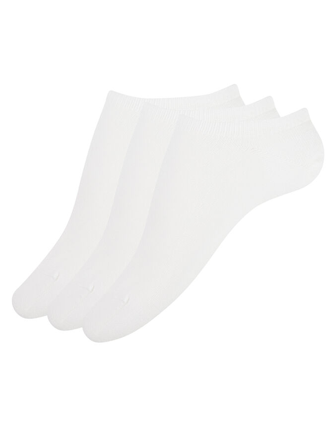 Soft Bamboo Trainer Sock Multipack, White (WHITE), large