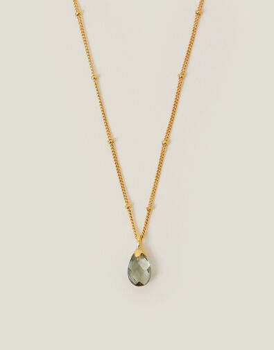 14ct Gold-Plated Pear Drop Pendant Necklace, , large