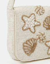 Seashell Sequin Shoulder Bag, , large