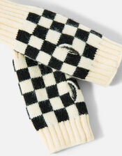 Checkerboard Cut Off Gloves, , large