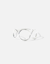 Recycled Sterling Silver Open Circle Ring, Silver (ST SILVER), large