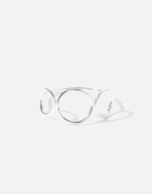Recycled Sterling Silver Open Circle Ring, Silver (ST SILVER), large