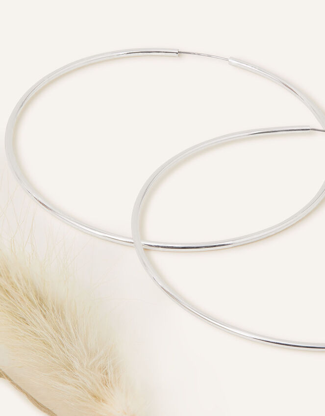Sterling SilverPlated Fine Hoop Earrings Sterling silver