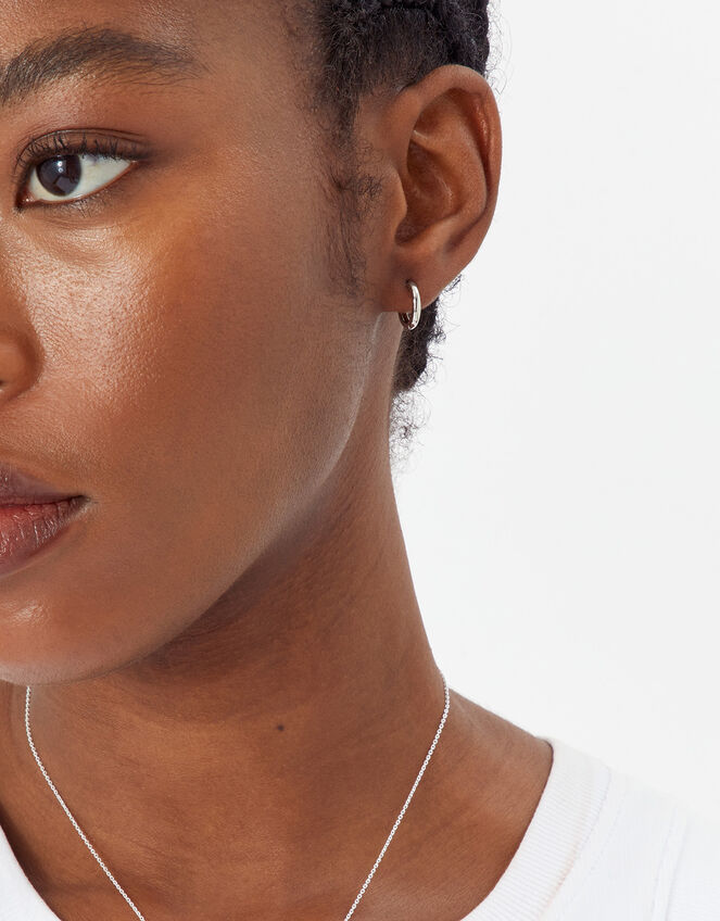 Platinum-Plated Earrings Set of Two, , large
