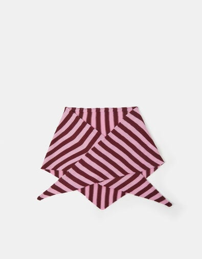 Accessorize x Good Manners Stripe Knitted Triangle Scarf, , large