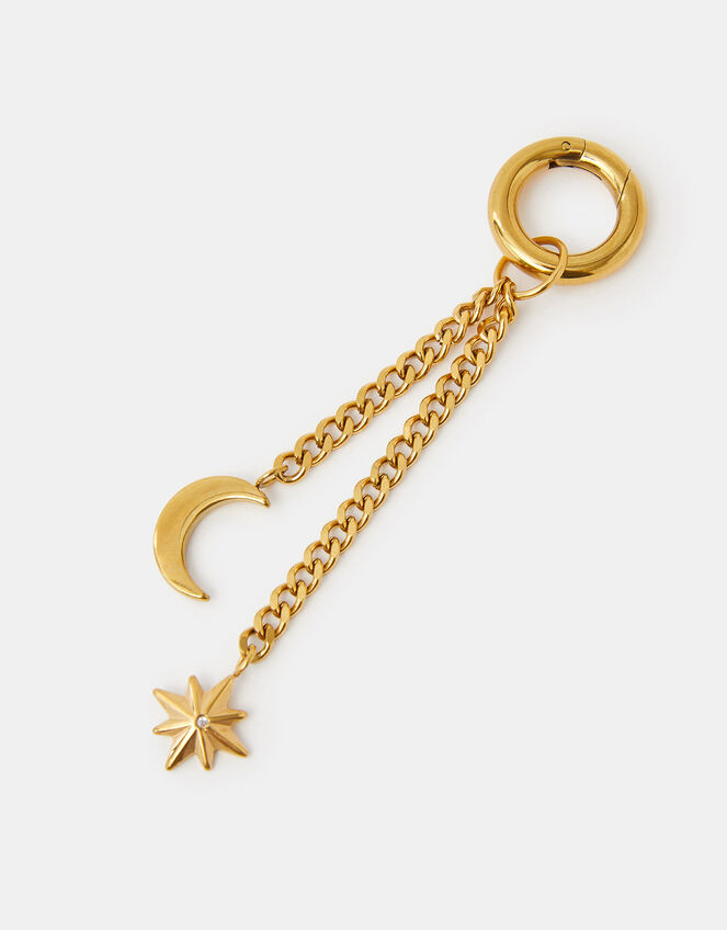 Stainless Steel Celestial Keyring, , large