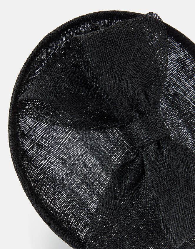 Structured Disc Bow Fascinator, Black (BLACK), large