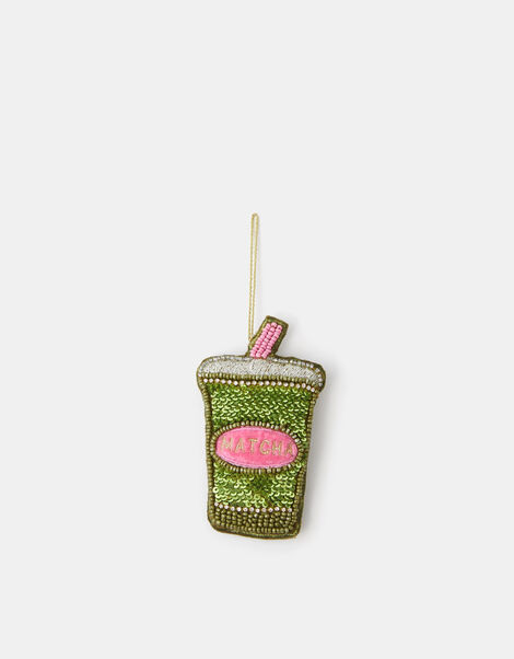 Beaded Matcha Christmas Tree Decoration , , large