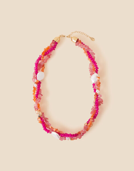 Twisted Raw Stone Statement Necklace, , large