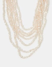 Multi Strand Layered Pearl Necklace, , large