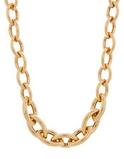 Gold-Plated Chunky Oval Link Chain Necklace, , large