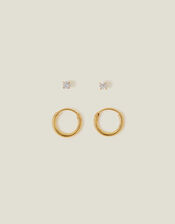 2-Pack 14ct Gold-Plated Earrings, , large
