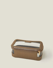 Metallic Clear Make-Up Bag, , large