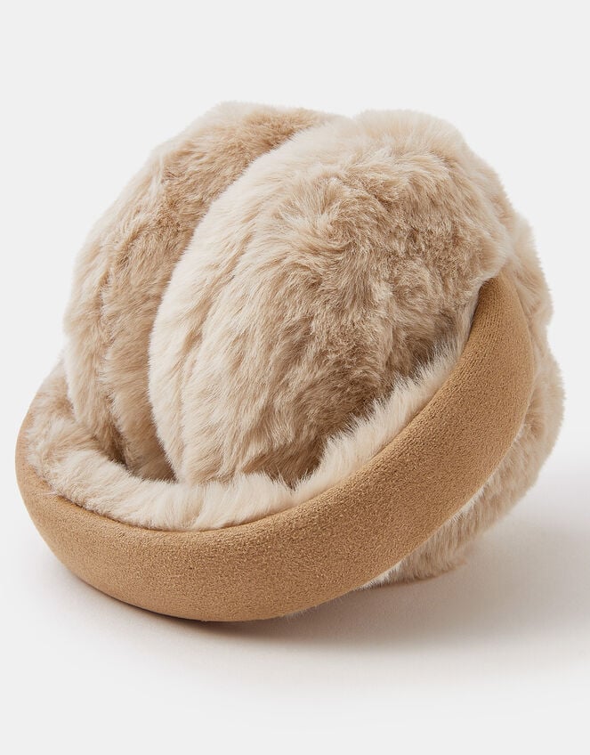 Fluffy Faux Suede Earmuffs, , large