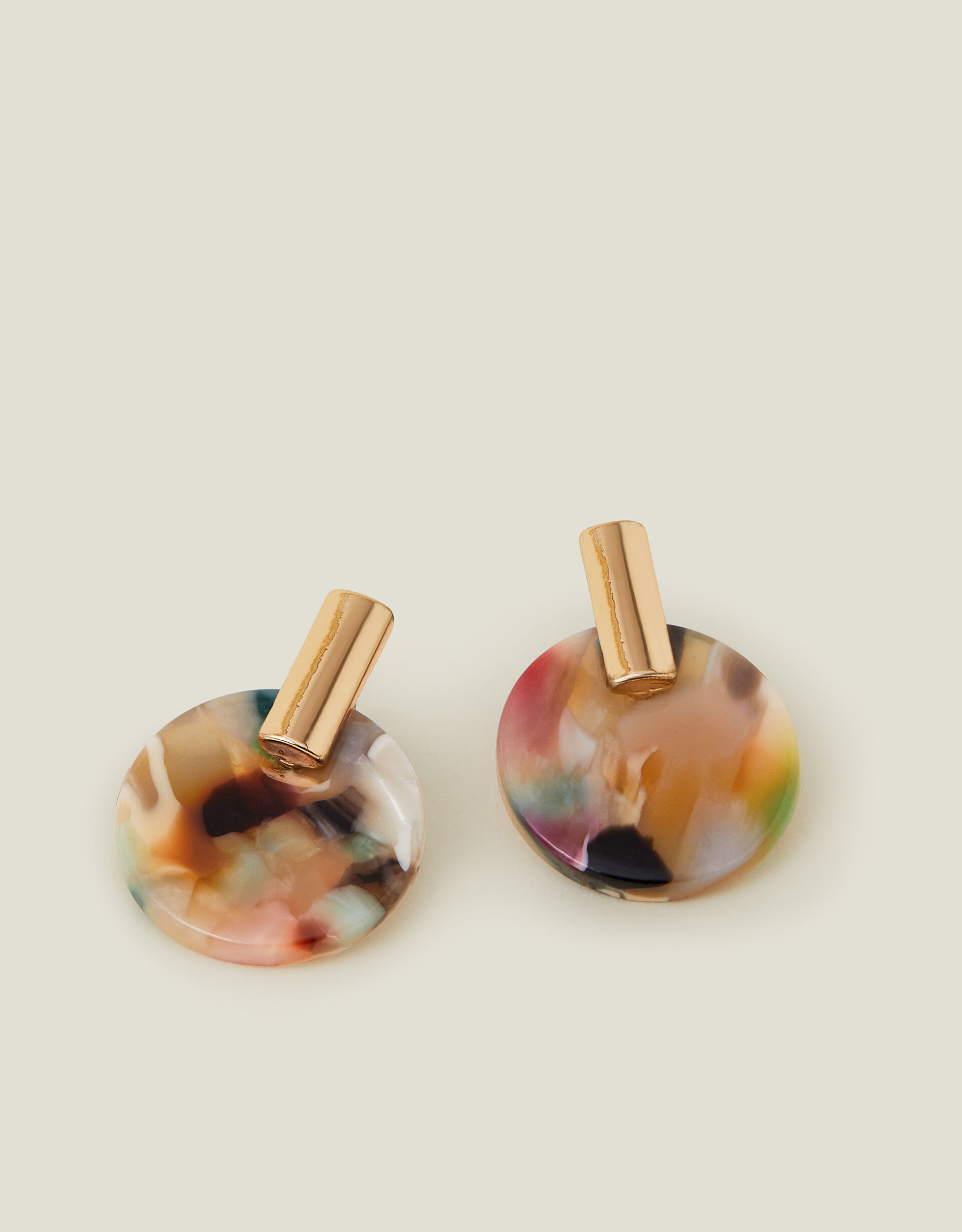 Resin disc earrings cheap