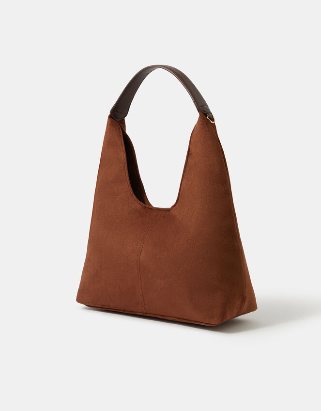 Faux Suede Shoulder Bag, , large