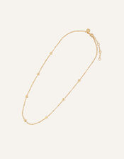 14ct Gold-Plated Star Station Necklace, , large