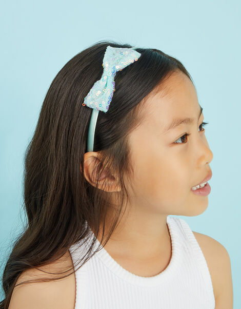 Sequin Bow Headband, , large
