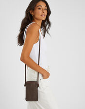 Woven Crossbody Phone Bag, , large