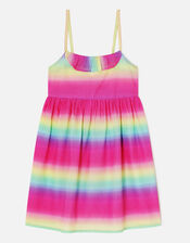 Girls Rainbow Pastel Ombre Dress, Multi (BRIGHTS-MULTI), large