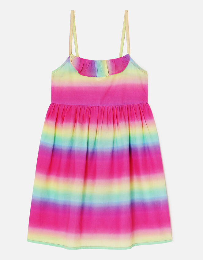 Girls Rainbow Pastel Ombre Dress, Multi (BRIGHTS-MULTI), large