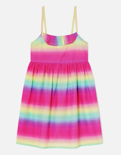 Girls Rainbow Pastel Ombre Dress Multi, Multi (BRIGHTS-MULTI), large