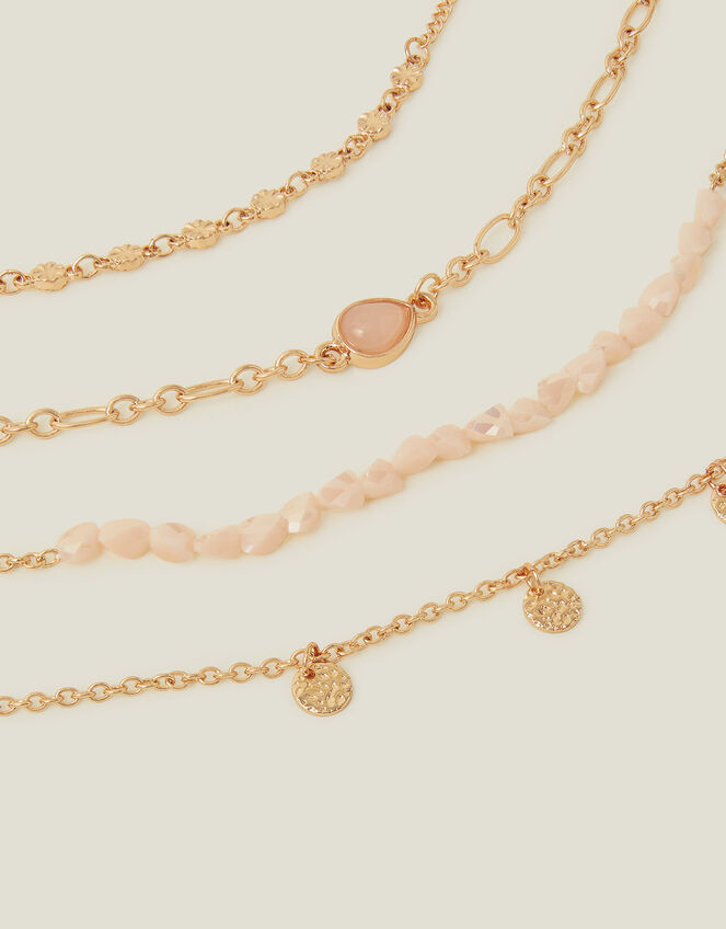 4-Pack Pearl Chain Clasp Bracelets, , large