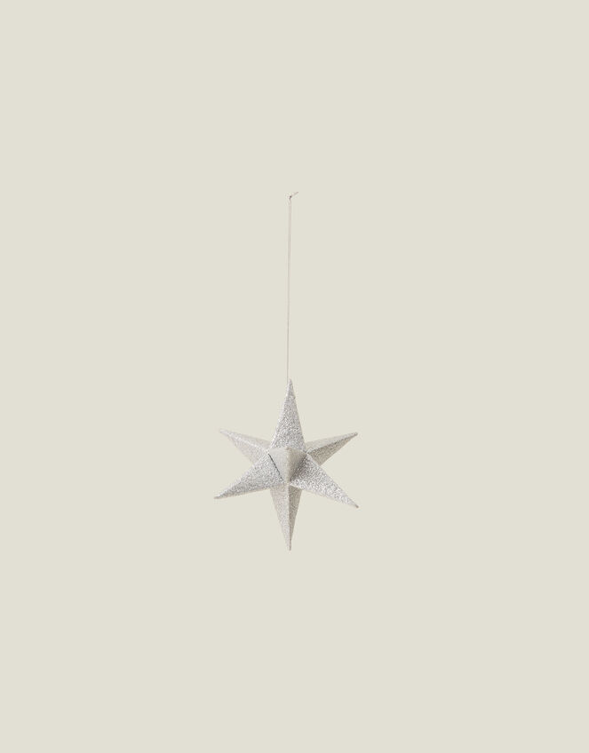 Paper Sparkle Star Decoration, Silver (SILVER), large