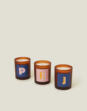 Little Karma Co. Initial Rapeseed and Coconut Glass Candle 150g, Multi (BRIGHTS MULTI), large