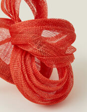 Peggy Pill Box Fascinator, Orange (ORANGE), large