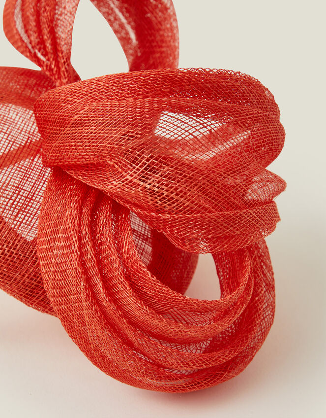 Peggy Pill Box Fascinator, Orange (ORANGE), large