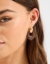 Resin Doorknocker Earrings, , large