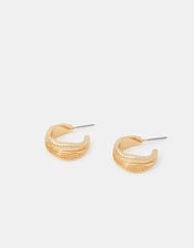 Mini Molten Texture Hoop Earrings, , large