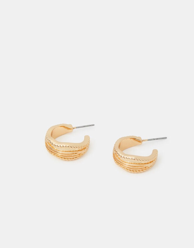 Mini Molten Texture Hoop Earrings, , large