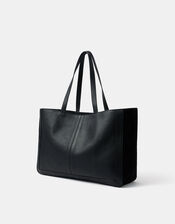 Stud Leather Shopper Bag, , large