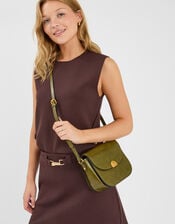 Boxy Crossbody Bag, Green (OLIVE), large