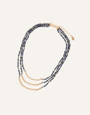 Layered Metal Bar Necklace, , large
