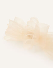 Sofia Crin Bow Sinamay Band Fascinator, Natural (CHAMPAGNE), large