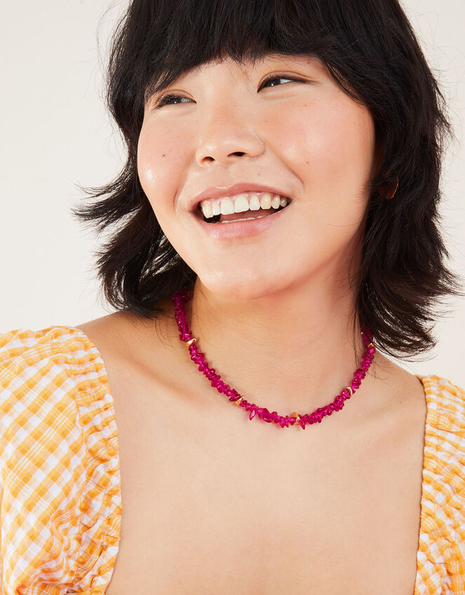 Raw Cut Stone Necklace , , large