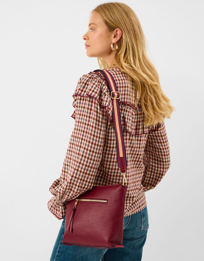 Webbing Strap Messenger Crossbody Bag, , large