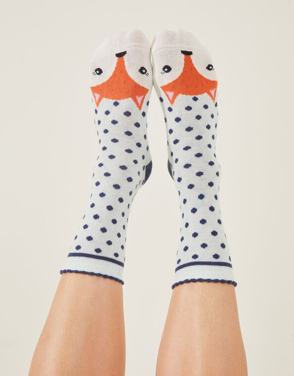 Fox Toe Print Socks, , large
