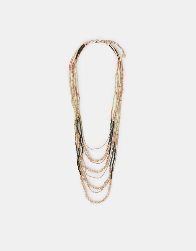 Mix Bead Layered Necklace, , large