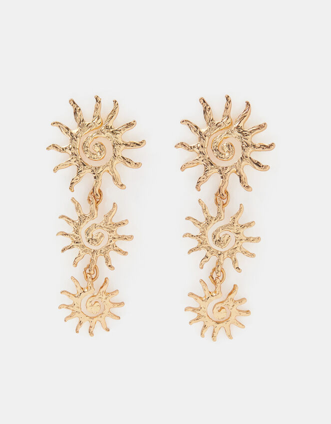 Triple Sun Drop Earrings, , large