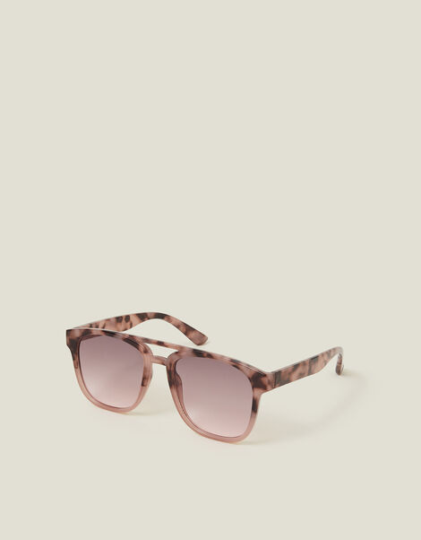 Ombré Tortoiseshell Aviator Sunglasses, , large