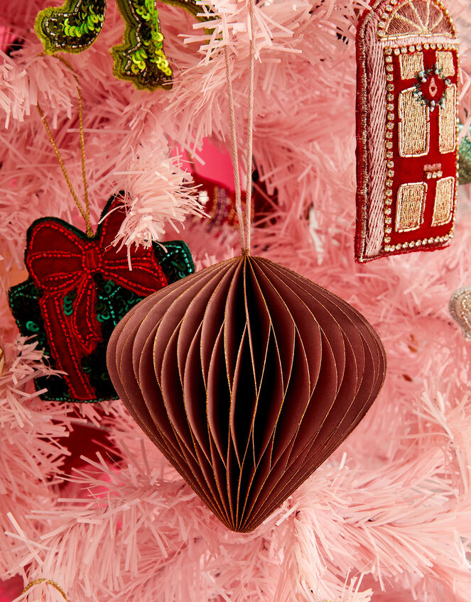 Paper Teardrop Hanging Decoration, Pink (PALE PINK), large
