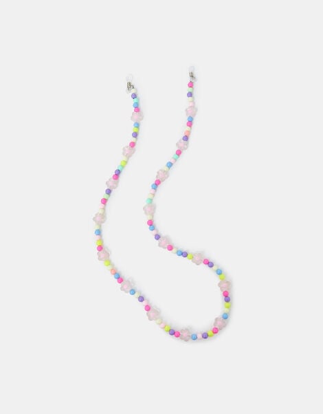 Girls Flower Beaded Sunglasses Chain, , large
