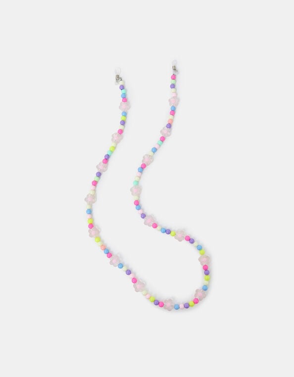Girls Flower Beaded Sunglasses Chain, , large
